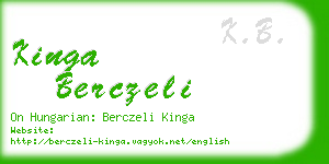 kinga berczeli business card